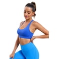thumbnail image 4 of RUNNING GIRL Women’s Medium Support Sports Bra Crisscross Back, Removable Pads Wireless Yoga Bra, Breathable Workout Gym Top, 4 of 7