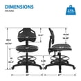 thumbnail image 3 of Scranton & Co Black Urethane Intermediate Drafting Chair with Footrest, 3 of 11