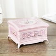 thumbnail image 3 of SHOWERORO 1Set Travel Jewelry Case Pink Rectangular Plays Music for Little Girls Elegant Storage Solution, 3 of 8