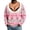 Pink, variant on Ugly Christmas Sweatshirt 3D Printed Fake Deep V Cleavage Fair Isle Bra Funny Novelty Pullover Men Women Long Sleeve Crew Neck Holiday Party Gift Top L
