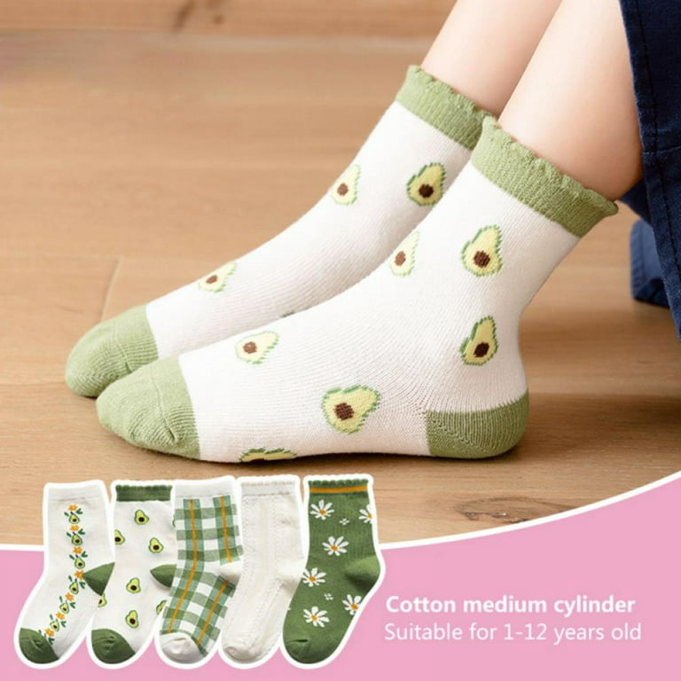 12 Pairs Kids Non Slip Skid Socks Grips Sticky Slippery Cotton Socks For  1-3 Years Children