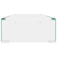 thumbnail image 2 of vidaXL TV Stand/Monitor Riser Glass Clear 80x30x13 cm, 2 of 4