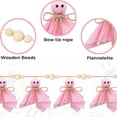 thumbnail image 4 of Pink Ghost Garland Halloween Decor 6.5FT Wooden Bead Banner Farmhouse Spooky Cute Mantel Wall Staircase Indoor Party Polyester, 4 of 4