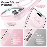 GAOBAO Magnetic Clear Case for iPhone 17 Pro Max, Compatible with MagSafe, Shockproof Bumper with Camera Control Button Cutout, Anti-Yellowing Slim Cover, Pink