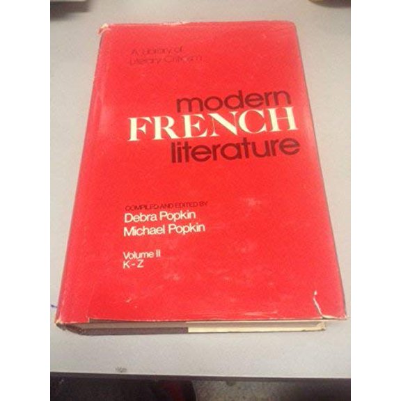 Pre-Owned Modern French literature (A Library of literary criticism), 9780804432566, 0804432562, Hardcover, First Edition edition