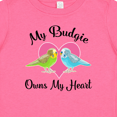 thumbnail image 4 of Inktastic Budgie Parakeet Budgerigar Pet Girls Baby T-Shirt, 4 of 5