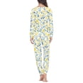 thumbnail image 3 of FOR U DESIGNS Leafy Lemon Pajamas for Women Set Long Sleeve Set of 2 Size 6XL Ladies Sleepwear Pajama Long Pans with Pockets Nightwear Crew Neck Tops for Women, 3 of 6