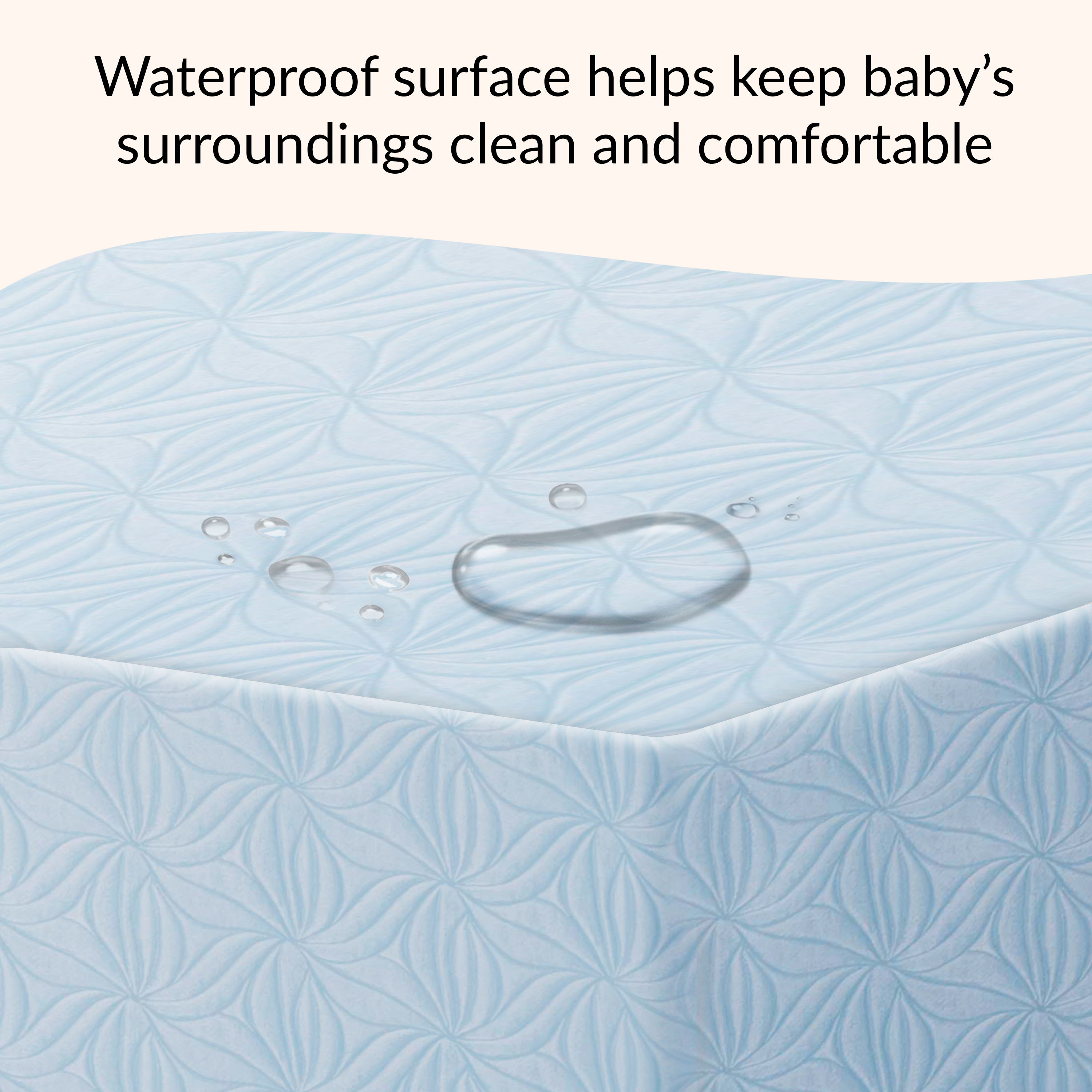 Dream On Me 2 in 1 Little Lullaby Crib and Toddler Mattress, Blue Floral