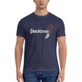 thumbnail image 1 of Blackbear-Camiseta clásica para hombre ropa de verano ajustada rosa de mano, 1 of 7