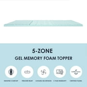 Best Price Mattress 2 5-Zone Cooling Gel Memory Foam Mattress Topper, Full