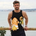 thumbnail image 6 of Gukieu Hello Spring Sunflower Gnomes Print Men's Quick Dry Fitness Vest, Round Neck Sleeveless Fitness Bodybuilding Top-4X-Large, 6 of 7