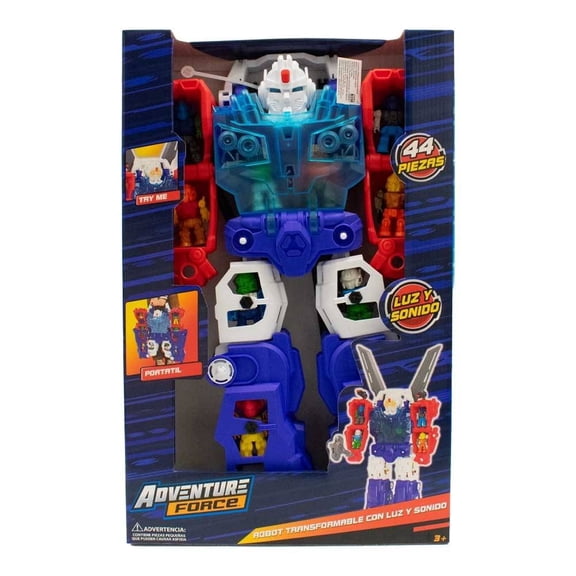 Robot Adventure Force Transformable Luz y Sonido 44 Piezas