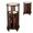 Walnut, variant on Zimtown Multifunctional Dining Stools Set of 4 with Rolling Base, Accent Dining Stools 4 Set, Boho Side Table Dining Seating with Rattan Seat, Solid Rubberwood Frame, Walnut