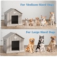 thumbnail image 5 of Dog House for Outdoor & Indoor Use with Window, Waterproof Ventilated Kennel with Elevated Floor, Easy to Clean Shelter for Small Medium Dogs (Grey, 29.9" L x 32.3" W x 32.5" H), 5 of 15