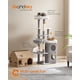 thumbnail image 2 of Torre para Gatos Feandrea con 2 Cuevas y 3 Poste Rascador, Gris Paloma, 2 of 7