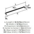 thumbnail image 5 of Amerock Ballard 18 inch (457mm) Center-to-Center Matte Black Appliance Pull, 5 of 6