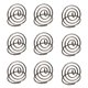 thumbnail image 2 of 10 soportes redondos creativos de acero inoxidable para notas, blocs de notas, números de mesa, clips para menú (plateados), 2 of 5