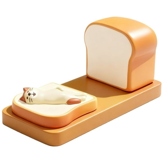 Creative Japanese-Style Three-Flowered Cat Book Mobile Phone Holder Groceries Zakka Resin Ins Crafts Miniature Ornaments