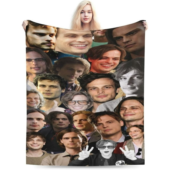 Blanket Matthew Gray Gubler Soft and Comfortable Wool Fleece Throw Blankets Gift for Home Decoration Sofa Office car Camping Yoga Travel Home Decoration Cozy Plush Beach