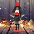 thumbnail image 4 of Festival Wood Shopping Lady Nutcrackers with Curly Hair for Christmas Decoration, 4 of 12
