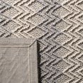 thumbnail image 2 of SAFAVIEH Trace Hermite Geometric Chevron Wool Area Rug, Blue/Black, 6' x 6' Round, 2 of 5