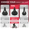 thumbnail image 5 of HUGEOAKS  Comfort Bike Seat for Women and Men,  Bicycle Seat , Bicycle Saddle, 5 of 7