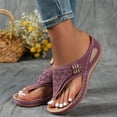 thumbnail image 3 of Dakaela Orthopedic Sandals for Women 2025 Arch Support Summer Slip on Slippers Dressy Flip Flops, 3 of 8