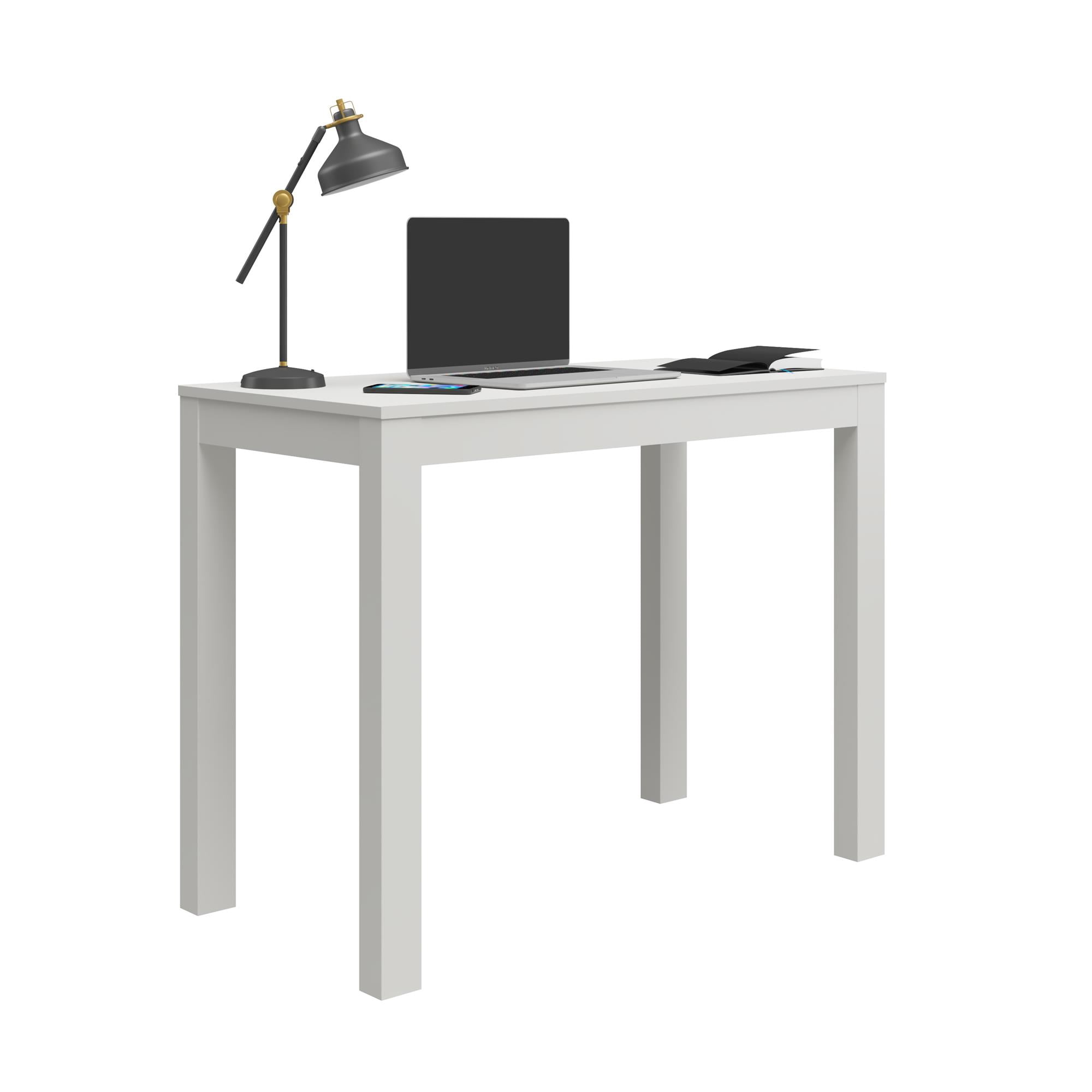 Parsons Computer Desk with Drawer, White