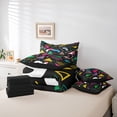 thumbnail image 6 of Feelyou Abstract Lines Twin Bedding Sets 7pcs, Fashion Memphis Stripes Comforter Set, 6 of 8