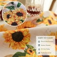 thumbnail image 5 of Sunflower Tablecloth,Orange Floral Table Cloth for Round Tables,Waterproof Resistant Flower Table Cover for Kitchen Dining Room(60 Inch Round), 5 of 6