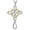 Silver & Gold, variant on Stainless Steel Love Knot Heart Shaped Cross Pendant Necklace