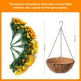 thumbnail image 2 of Artificial Flower with Hanging Basket for Outdoor Decor Fake Silk Dasiy UV Resistant Arrangements in Pot Planter Spring Decor for Indoor Porch Garden Yard(Orange Purple), 2 of 5
