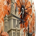 thumbnail image 3 of Designart "Joyful Spin Coral Ferris Wheel Delight II" Amusement Parks Oversized Wall Clock, 3 of 5