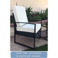 thumbnail image 4 of CozyLounge Cream White Outdoor Water Repellent Patio Chair Cushion Seat Pillow COVERS (25"x25"x5" (4 Covers)), 4 of 5