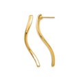 thumbnail image 1 of 14K Yellow Gold Long Curled Earrings, 1 of 4