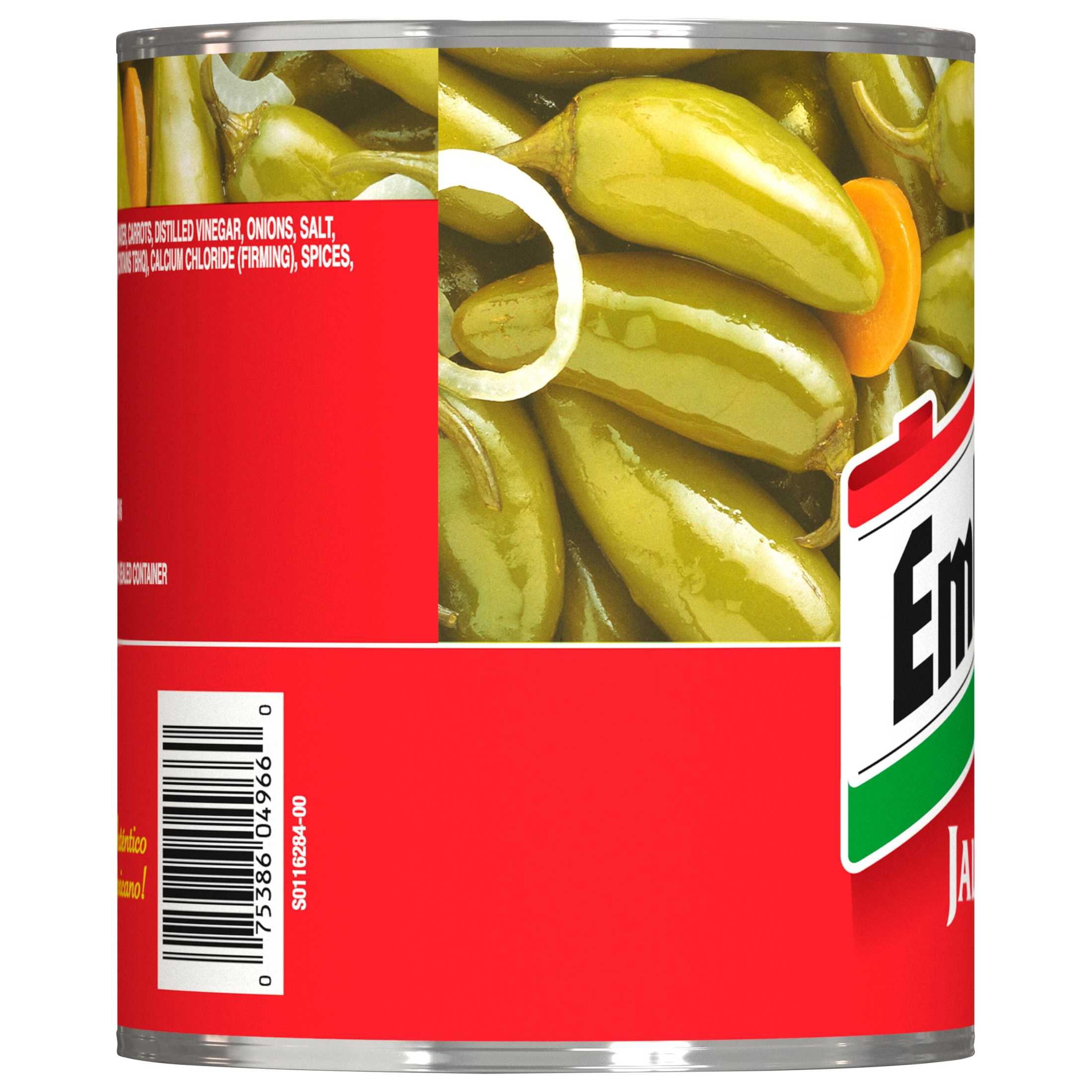 (4 pack) EMBASA Whole Jalapenos in Escabeche, Shelf Stable, Kosher, 26 oz Steel Can