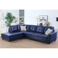 thumbnail image 2 of Star Home Living Corp Ben Faux Leather Left Sectional Sofa in Blue, 2 of 2