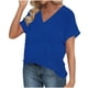 thumbnail image 5 of Camisas para adolescentes,Blusa informal con cuello en V para mujer, manga corta estampada, tejido suave de imitación de tela, cómoda para uso diario en casa, sopatenor, 5 of 9
