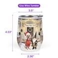 thumbnail image 5 of Happy New Year 2026 Chinese Crested Santa Gnome Holiday Party Snow 12oz Stainless Steel Wine Tumbler Insulated Cup with Lid Dog Lover - 13019, 5 of 5