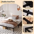 thumbnail image 2 of 14-pulgada tamaño completo-size negra metal marco de cama: con almacenamiento space, high bearing capacity, heavy-duty sturdy mattress foundation, easy to assemble, no box spring required, 2 of 5