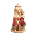 thumbnail image 3 of DIY Lighted Sea Glass-Style Lighthouse Kit, 3D Christmas Craft Kit for Adults with Warm LED Lights, Handmade Tabletop Holiday Decor for Mantel Shelf, Santa Snowman Reindeer Designs, 3 of 10