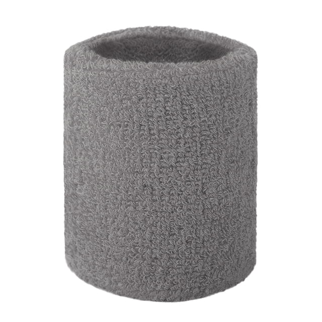 GOGO 100 Pieces Sports Wristbands Terry Cloth Sweatbands 3 Inches Grey