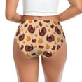 thumbnail image 3 of Womens Underwear Thanksgiving Turkey and Pumpkin Cuteness No Show Seamless Underwear for Women, Soft Stretch Women's Panties, Hipster Ladies Panties Bikini Underwear Briefs, 3 of 6