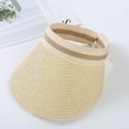 thumbnail image 5 of D-GROEE Adjustable Straw Weaving Sun Visor Hats for Women, Wide Brim Summer Beach Hat, Protect Your Skin Easily, 5 of 7