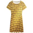 thumbnail image 3 of Yellow Brick Wall Sunlight Dress Fashion Beach Short Sleeve Dresses Female Party Printed Sundress, 3 of 7
