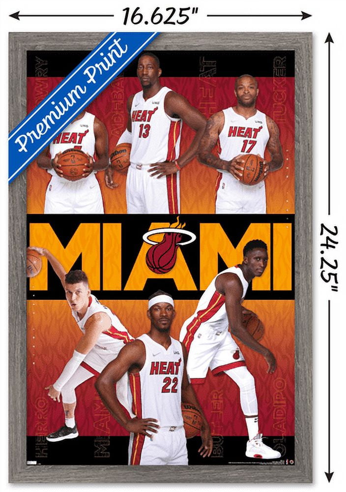 NBA Miami Heat - Team 21 Wall Poster, 14.725" x 22.375", Framed