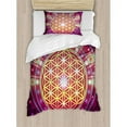 thumbnail image 3 of Ambesonne Sacred Geometry Spiritual Symbolic Abstract Shapes Mathematics and Artsy Digital Print Duvet Cover Set, 3 of 3