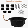 thumbnail image 6 of Simond Store Black Outdoor Octagon Fire Pit Ring/Insert for Camping,- DIY Fire Pit Rim Liner Above or in-Ground, 6 of 9