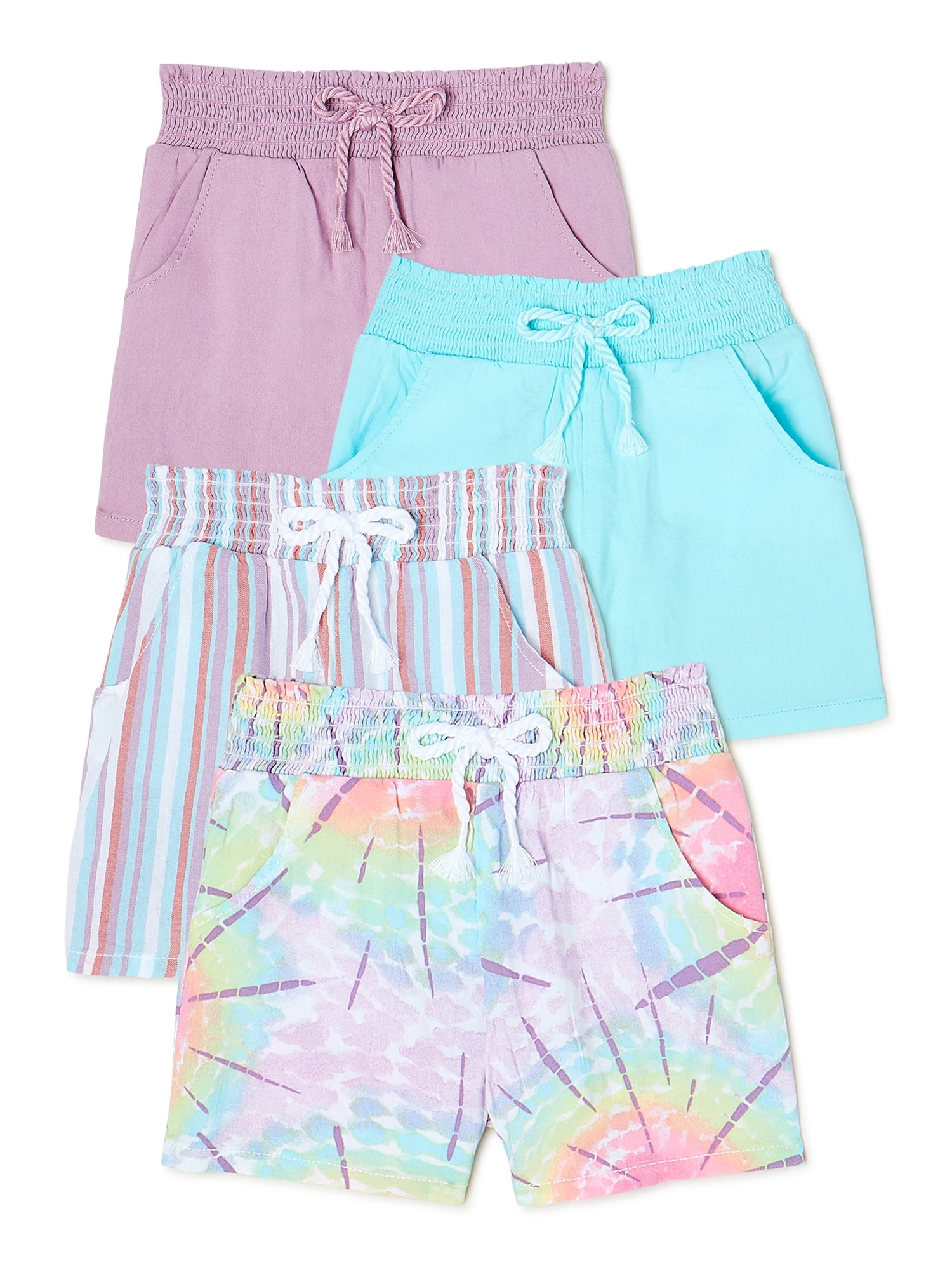 GIRLS SUMMER SHORTS LIGHTWEIGHT COLOURS CHECKED,TEAL AND WHITE AGE 8-15+ 