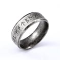 thumbnail image 2 of acero inoxidable odin nórdico amuleto vikingo runa estilo de moda hombres y mujeres moda palabras retro anillos joyería, 2 of 4